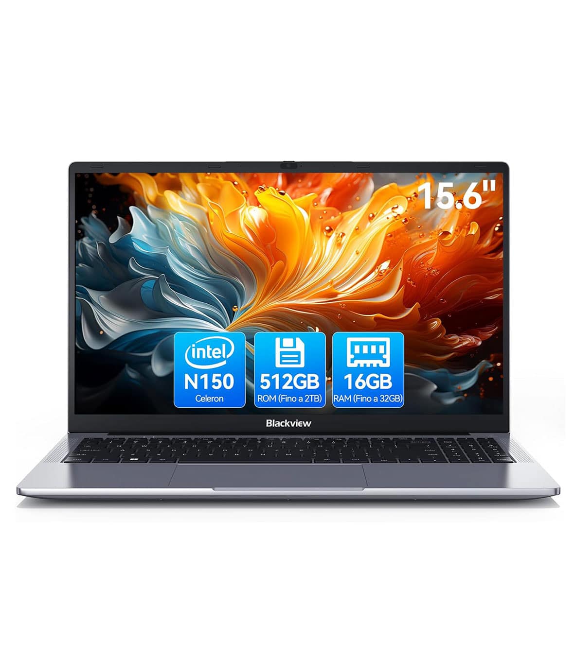 Blackview Notebook 15.6'' FHD Acebook 6 Intel Twin Lake N150 Ram 16Gb DDR4 SSD 512Gb WiFi BT5.0 Win 11 Home