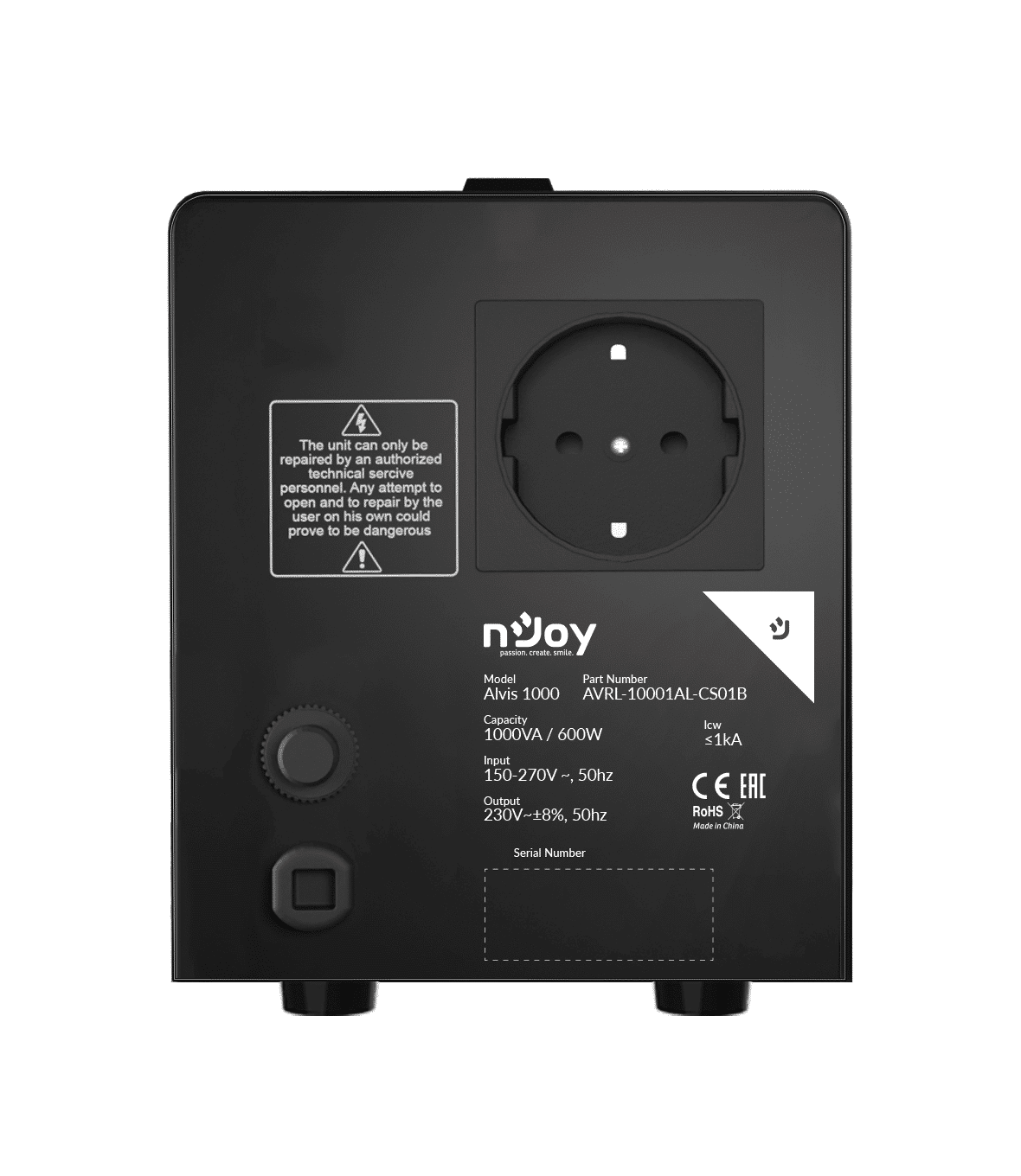 nJoy Alvis 1000VA Stabilizzatore di Tensione AVR 600W - immagine 4