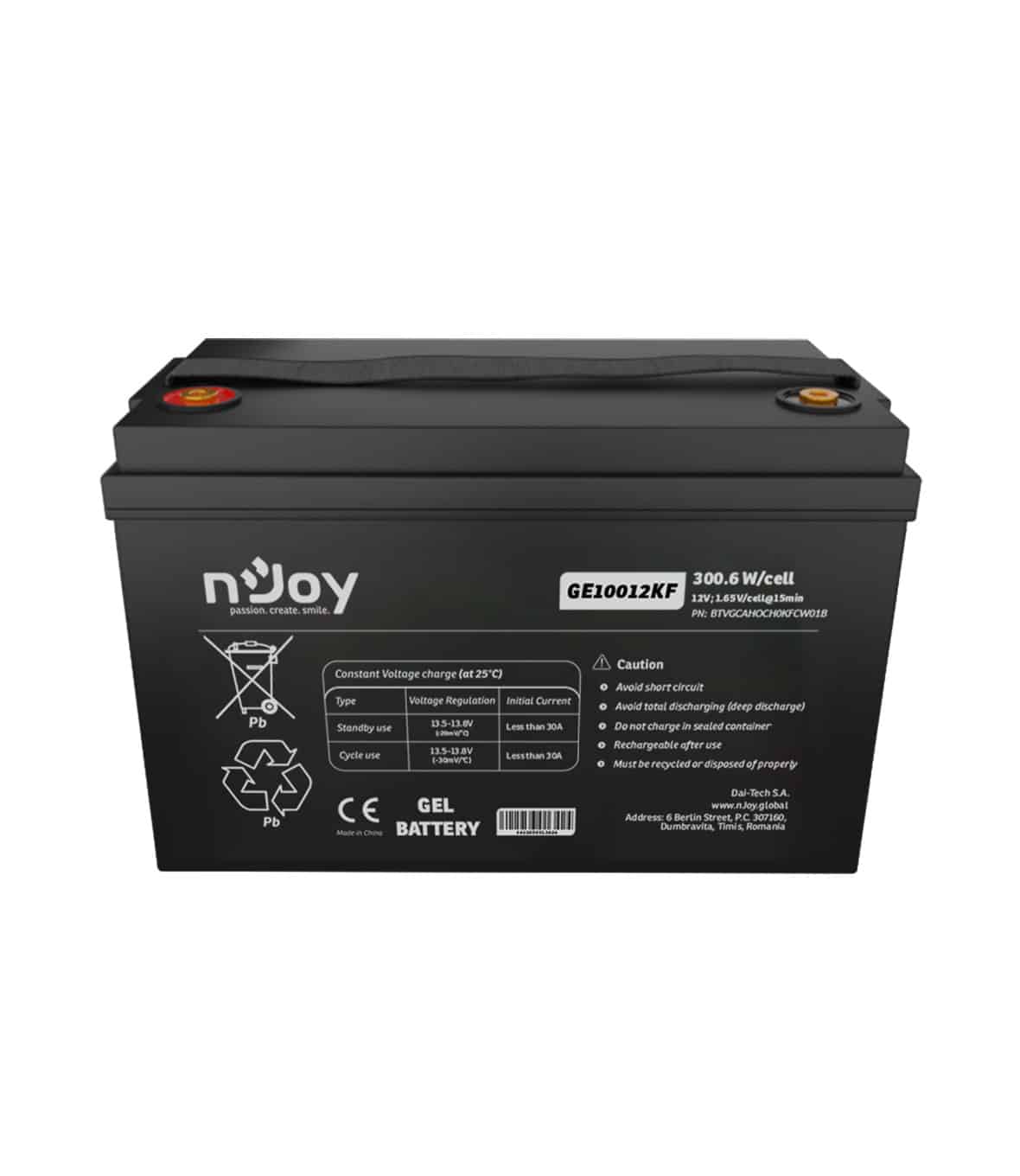 nJoy Batteria GEL 12V 100Ah a Ciclo Profondo - immagine 5