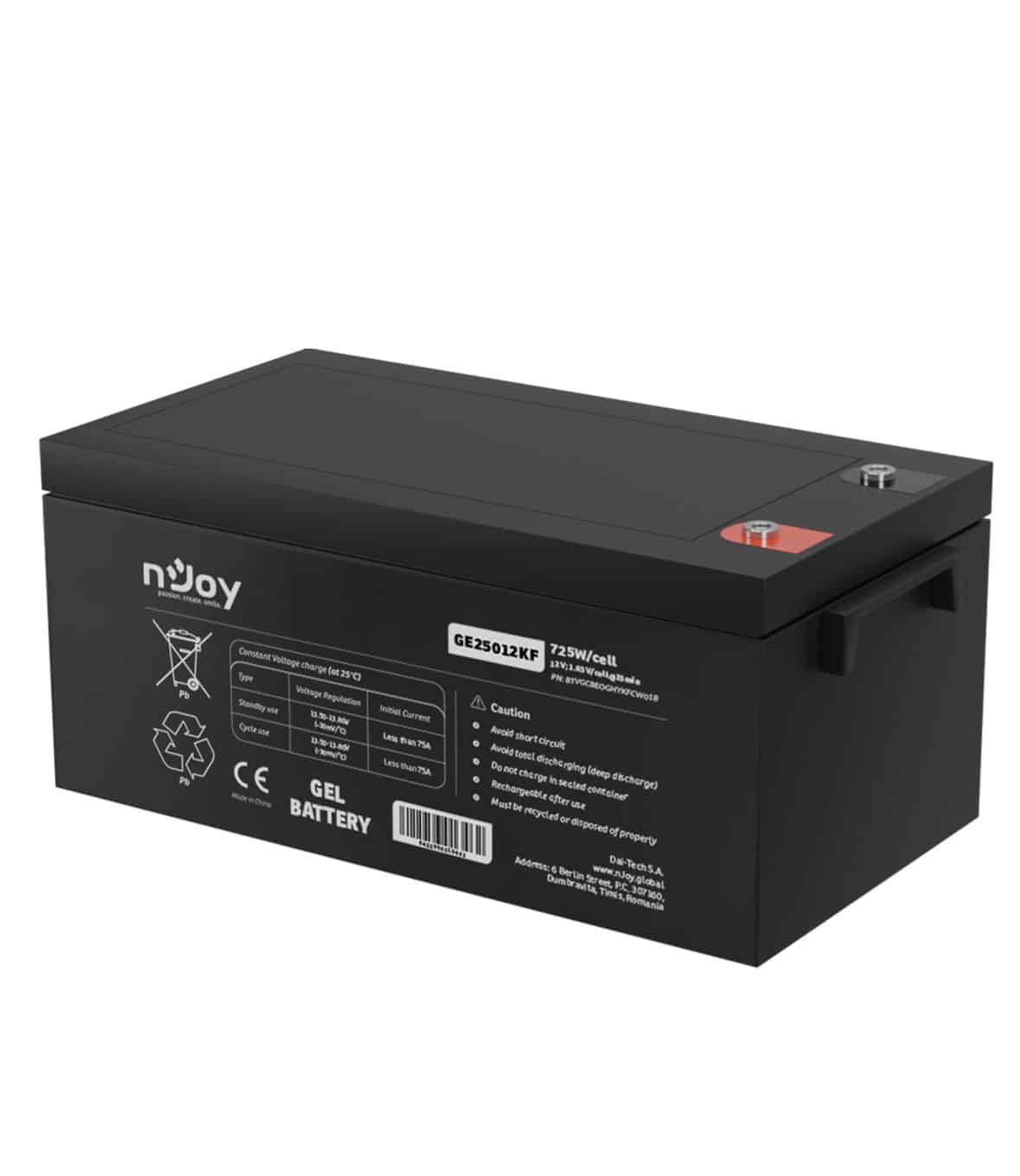 nJoy Batteria GEL 12V 60Ah a Ciclo Profondo - immagine 2