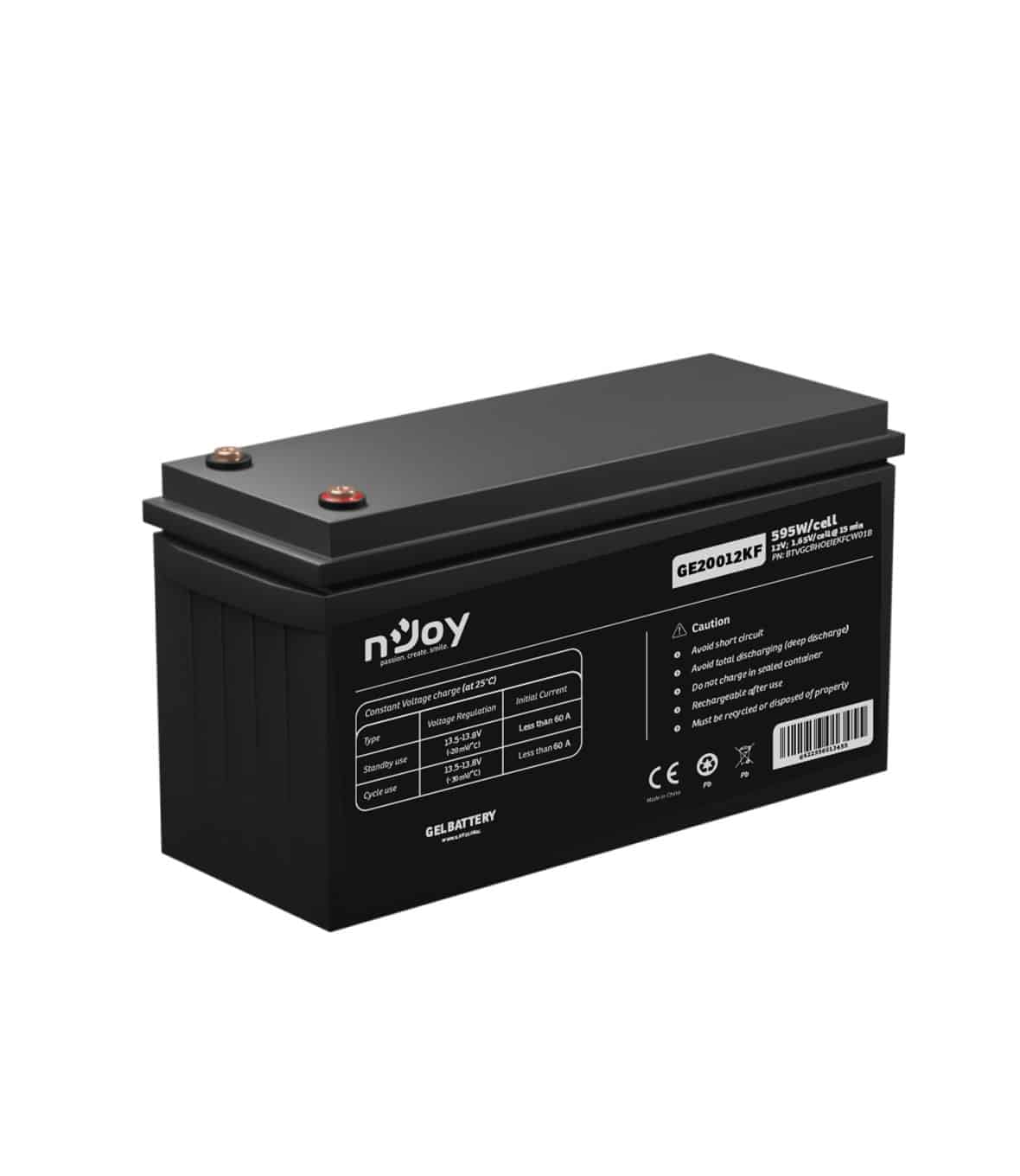 nJoy Batteria GEL 12V 50Ah a Ciclo Profondo - immagine 2