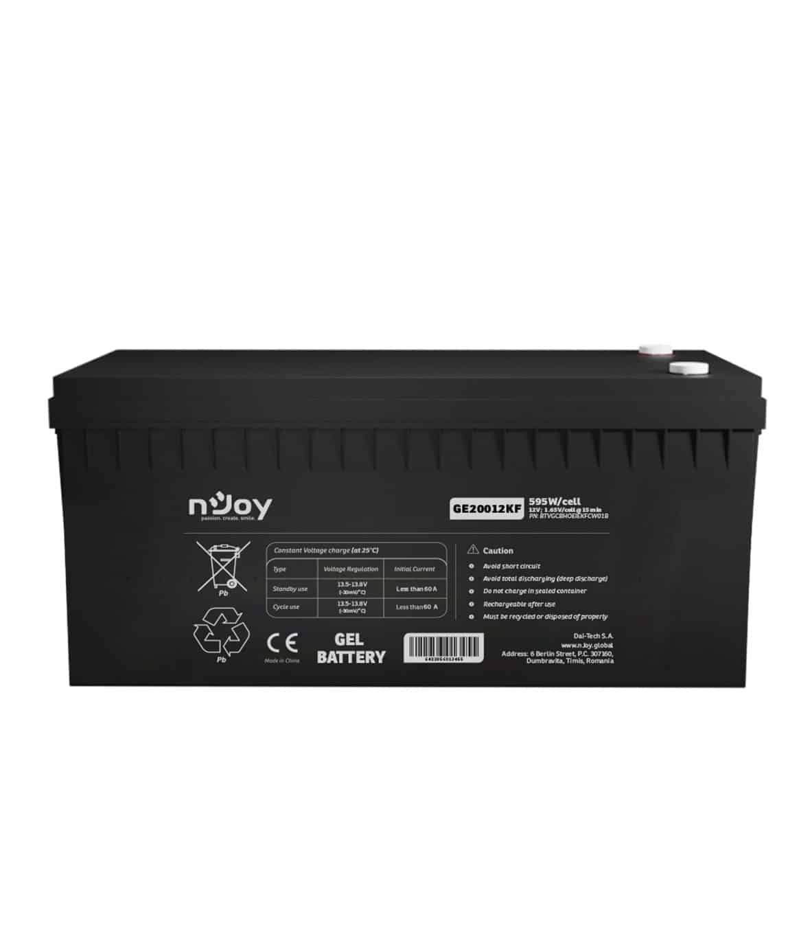 nJoy Batteria GEL 12V 50Ah a Ciclo Profondo - immagine 4