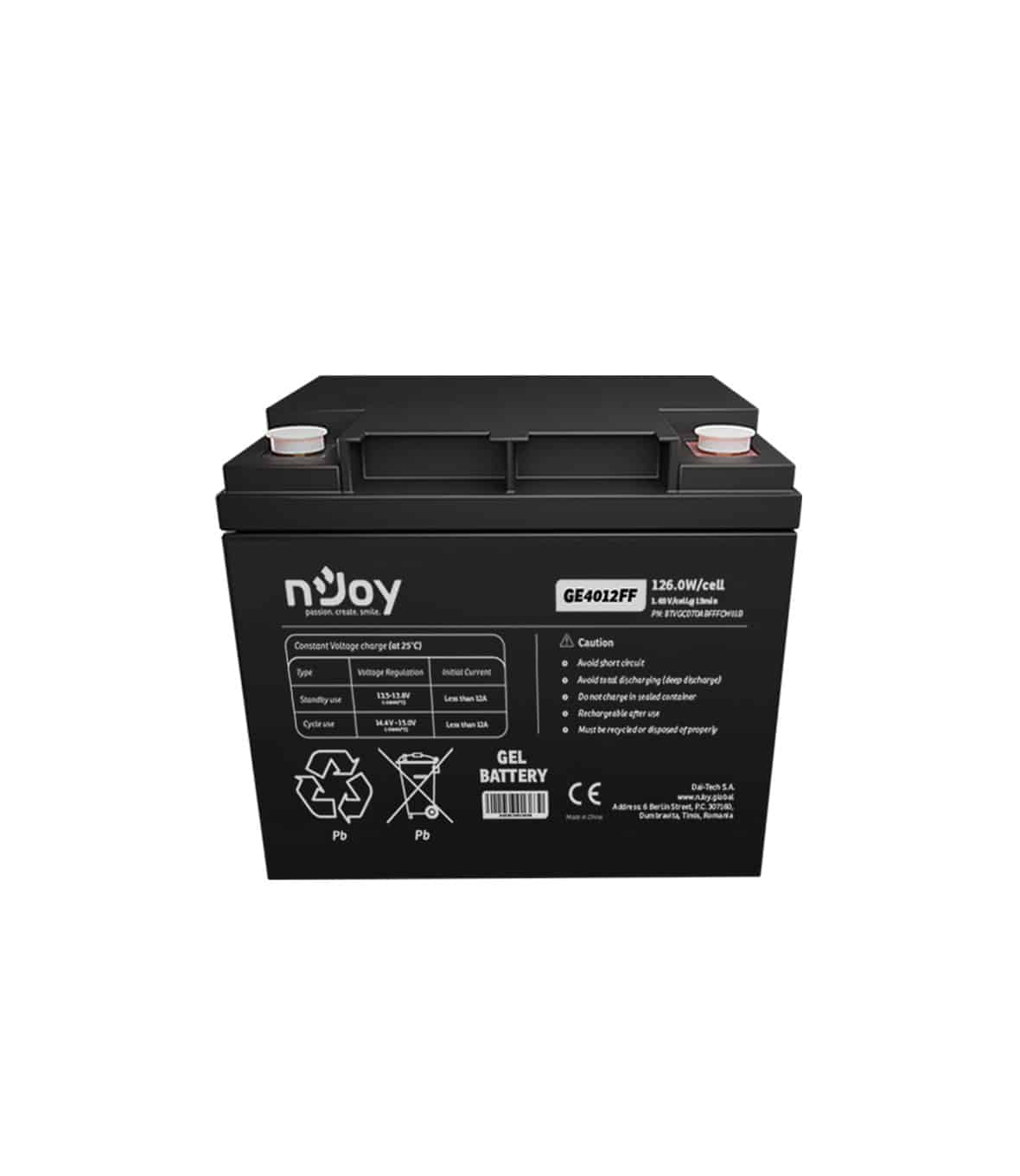 nJoy Batteria GEL 12V 10Ah a Ciclo Profondo - immagine 5