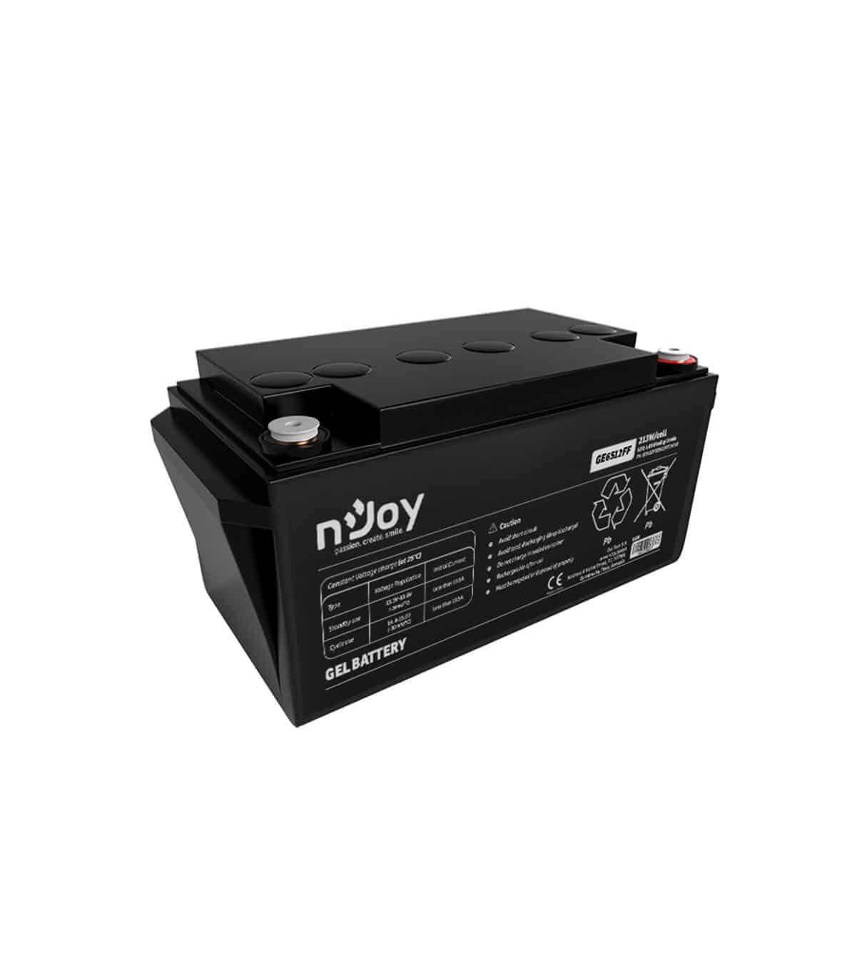 nJoy Batteria GEL 12V 20Ah a Ciclo Profondo - immagine 3