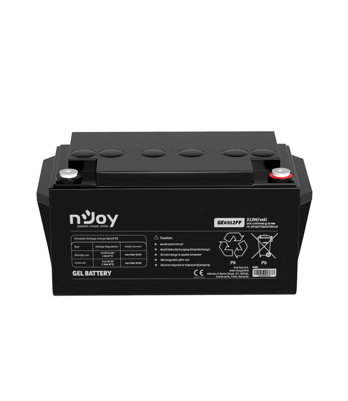 nJoy Batteria GEL 12V 20Ah a Ciclo Profondo - immagine 4