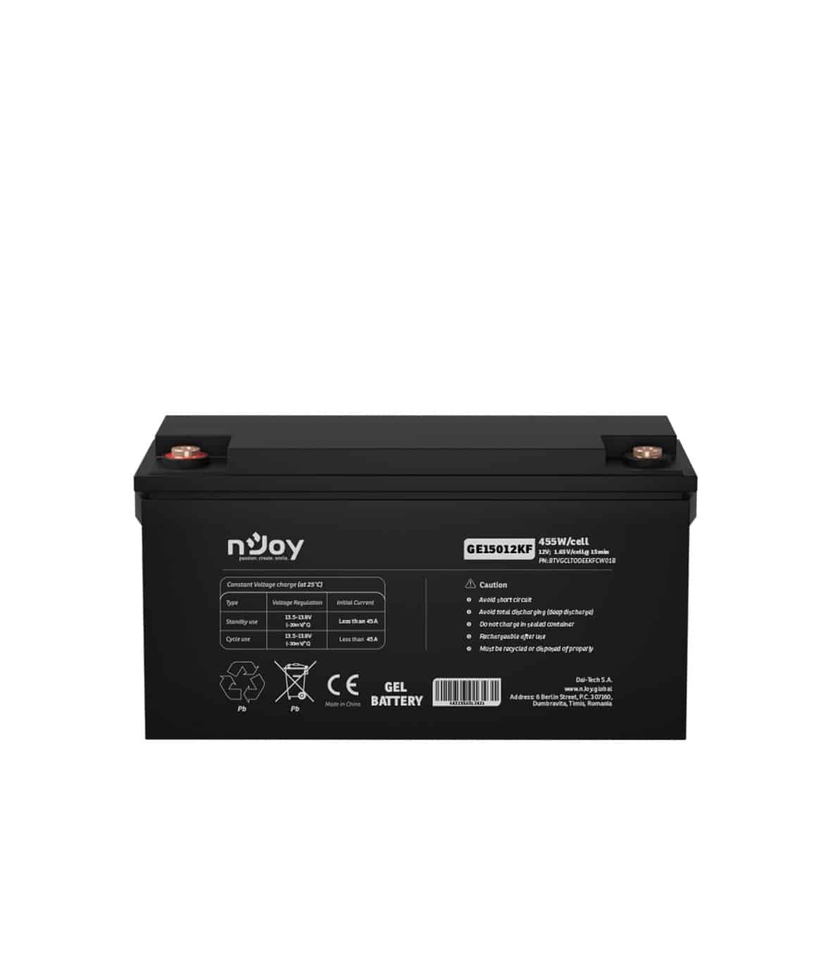 nJoy Batteria GEL 12V 40Ah a Ciclo Profondo - immagine 5