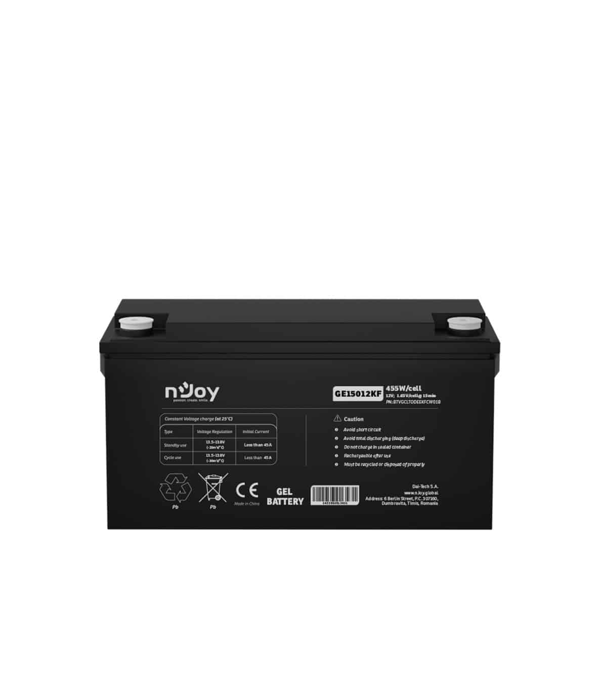 nJoy Batteria GEL 12V 40Ah a Ciclo Profondo - immagine 6