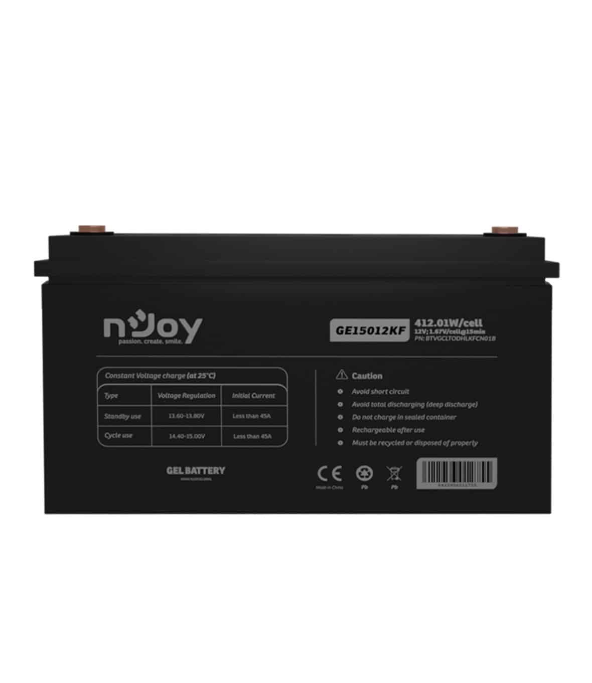 nJoy Batteria GEL 12V 150Ah a Ciclo Profondo