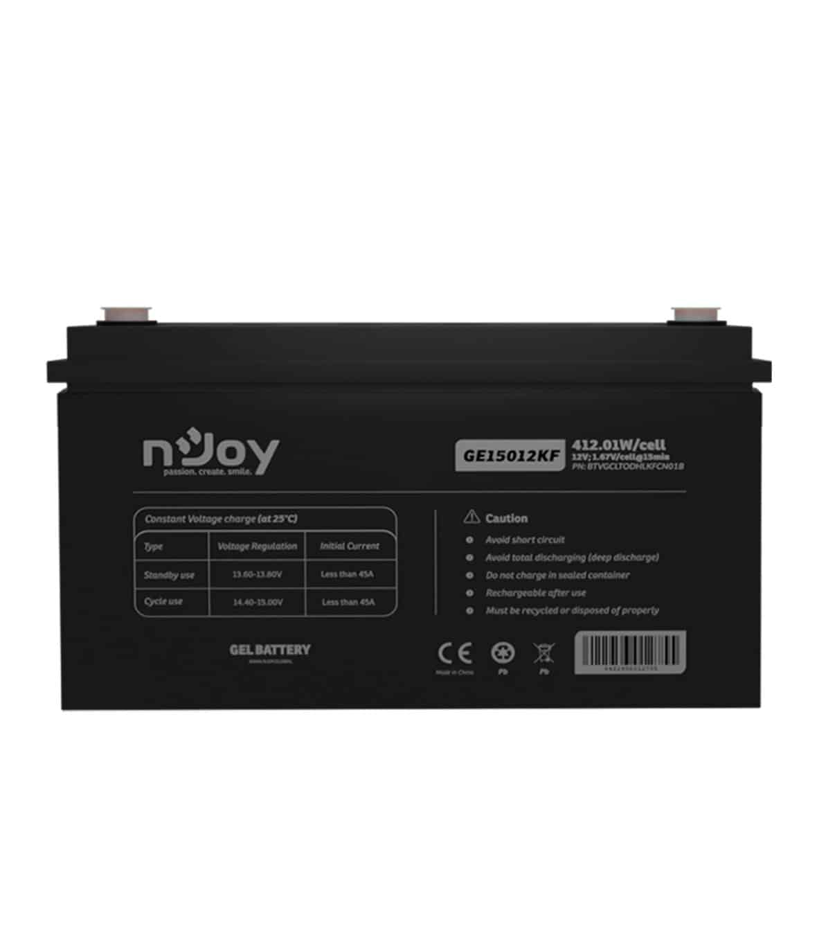 nJoy Batteria GEL 12V 150Ah a Ciclo Profondo - immagine 2