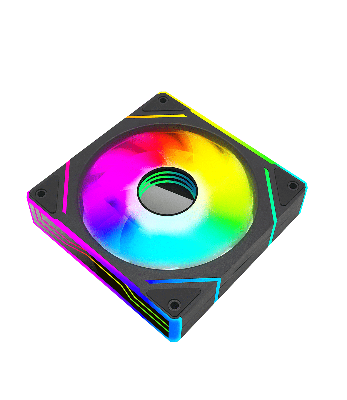 Ventola Nuwo Sora ARGB 120mm (1Fan) 1800Rpm 3x Halo Mirror Antivibration - immagine 6