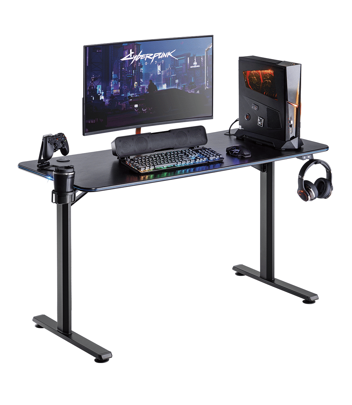 Dot Scrivania Gaming Noua Illuminazione RGB 1130x600x750 mm - immagine 6