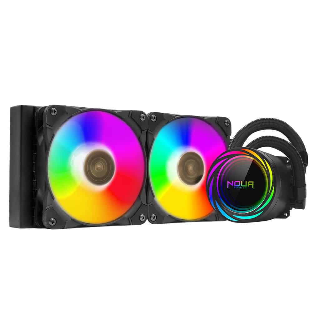 Dissipatore a Liquido Noua Polaris Pro LM240P Argb TDP 260W Dual Pump Cpu Intel 1700/1200 Amd Am4 2*Fan 120mm Argb - immagine 3