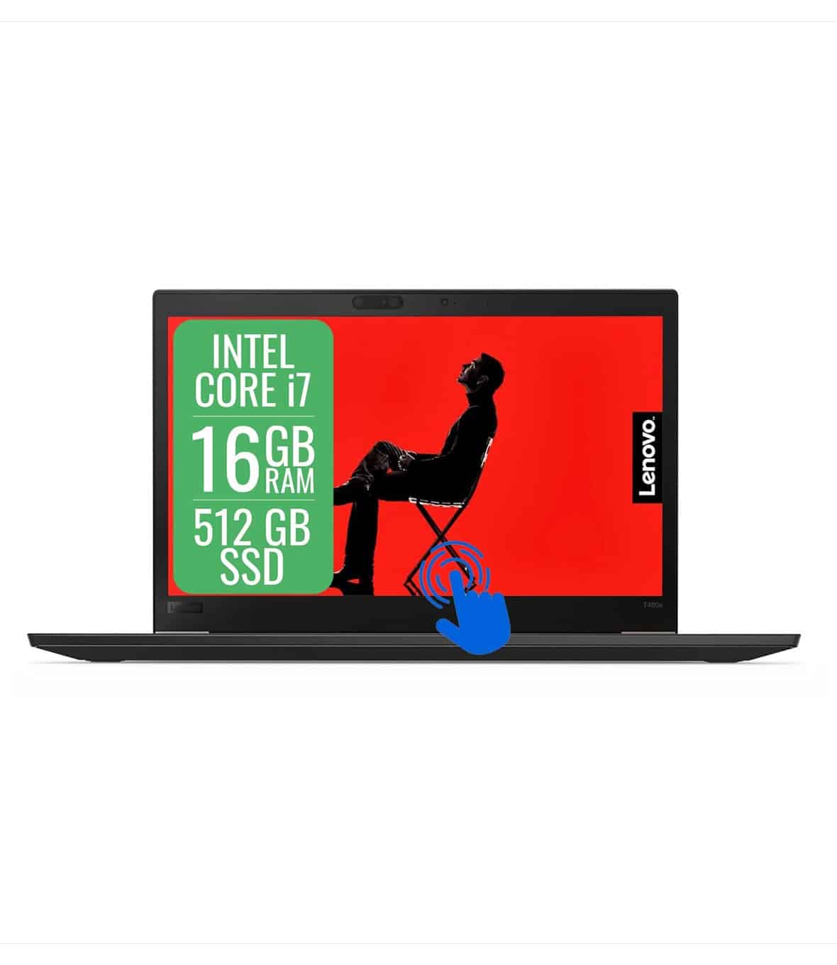 Lenovo Thinkpad Pc Portatile Notebook Intel Core i7 8th, 16 Gb Ram, 512 Gb SSD, Display TOUCH da 14", WiFi, BT, Windows 11 Pro + Libre Office (Ricondizionato)
