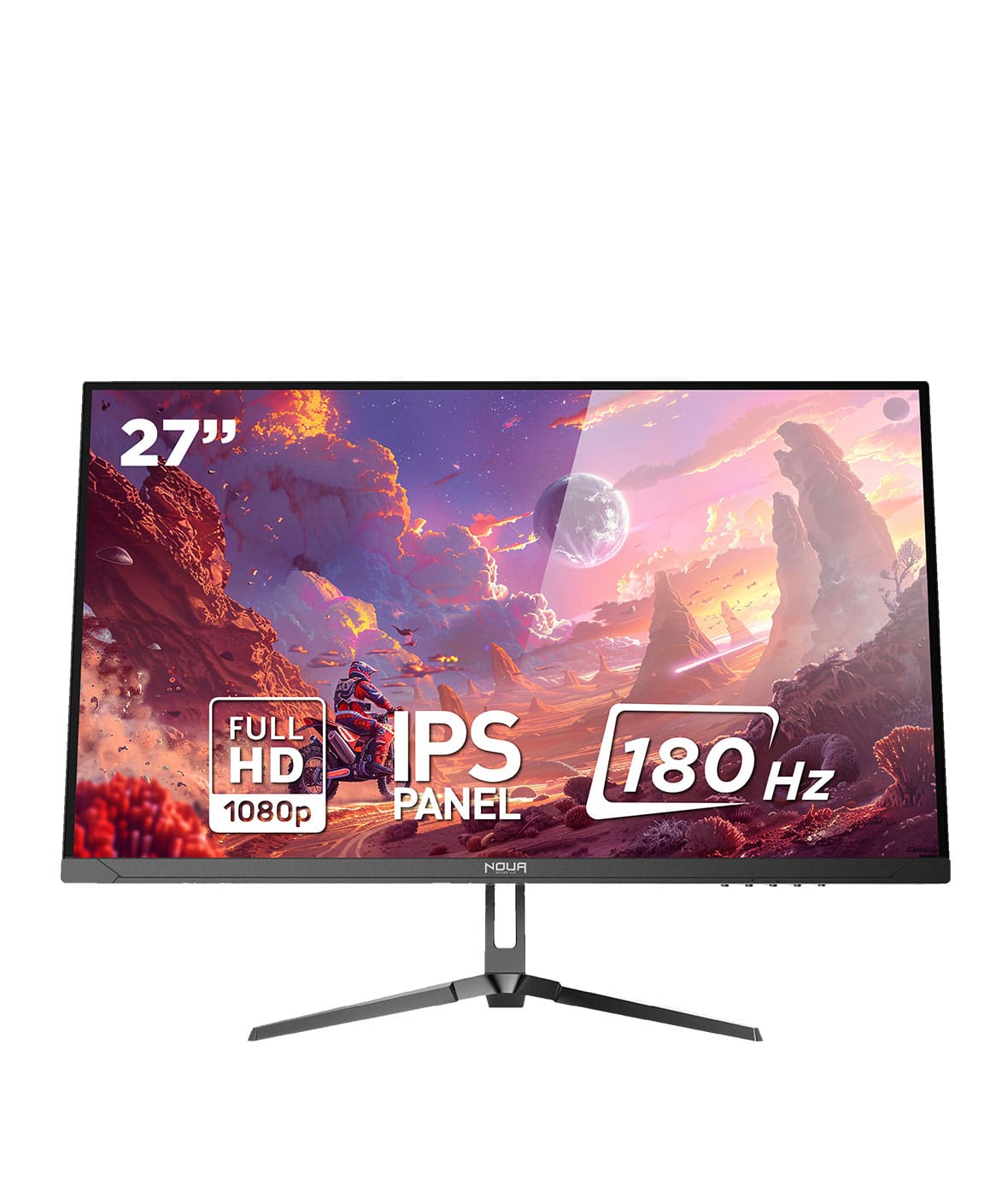 Monitor 27 Pollici Noua HorusX RGB IPS 1920x1080 180Hz HDMI DP Audio in, Speaker, Usb - immagine 2