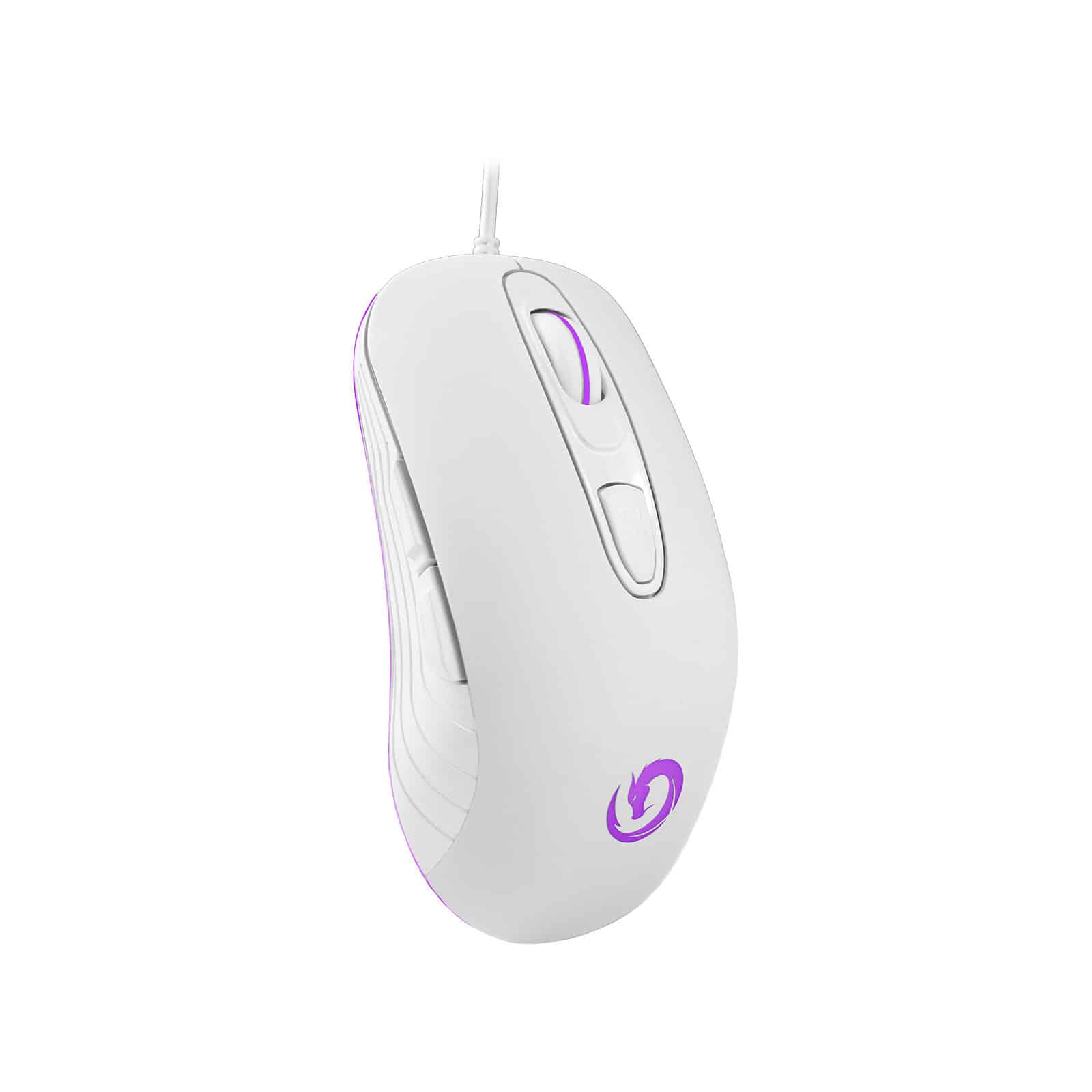 Mouse Ottico Usb Gaming Nuwo Loki Bianco Illuminazione Rainbow 6 Tasti 2400DPI Regolabili - immagine 3