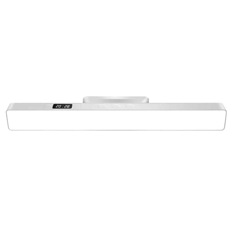 Barra LED Magnetica Scrivania 32cm con Orologio e Timer Spegnimento | 28 LED Ricaricabile 1200mAh