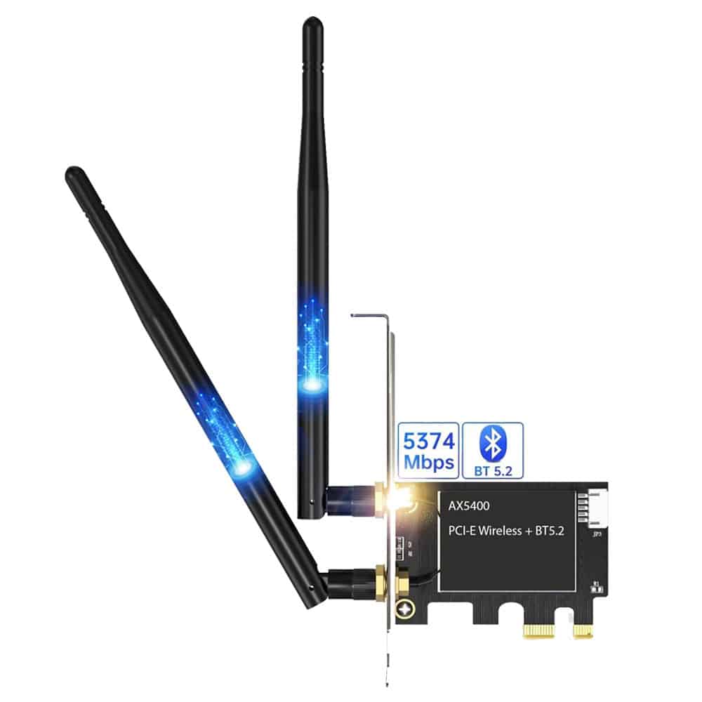 Net - Nuwo NWPCIAX5400 Adattatore PCI-E WiFi 6E Tri-Band + Bluetooth 5.2 - immagine 2