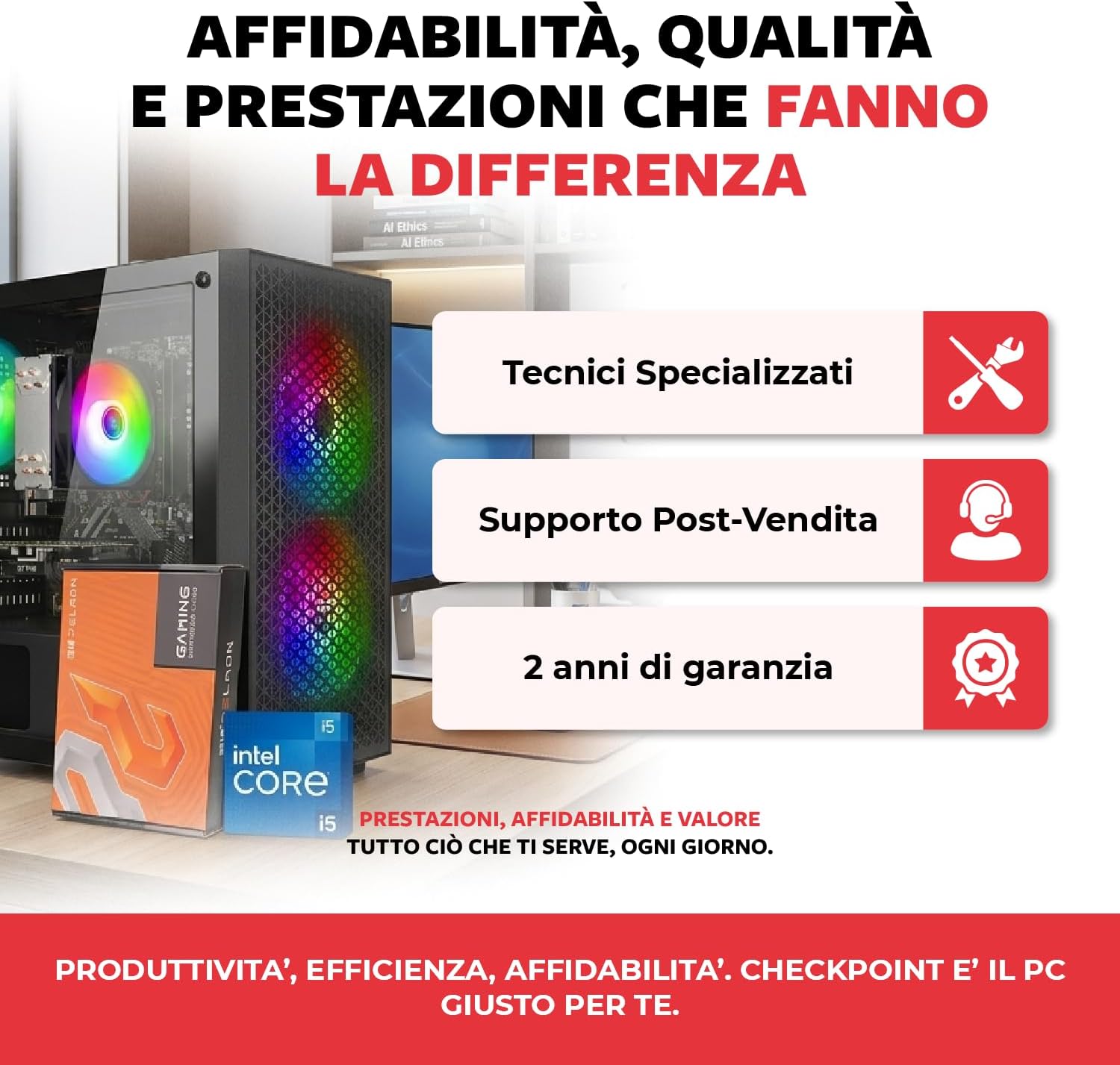 Nuwo Checkpoint - Case - Psu - I5-3570 - N75 - Air Cooler - 16GB (2*8gb) - HD 480GB - Gt730 4GB - Wifi - immagine 4