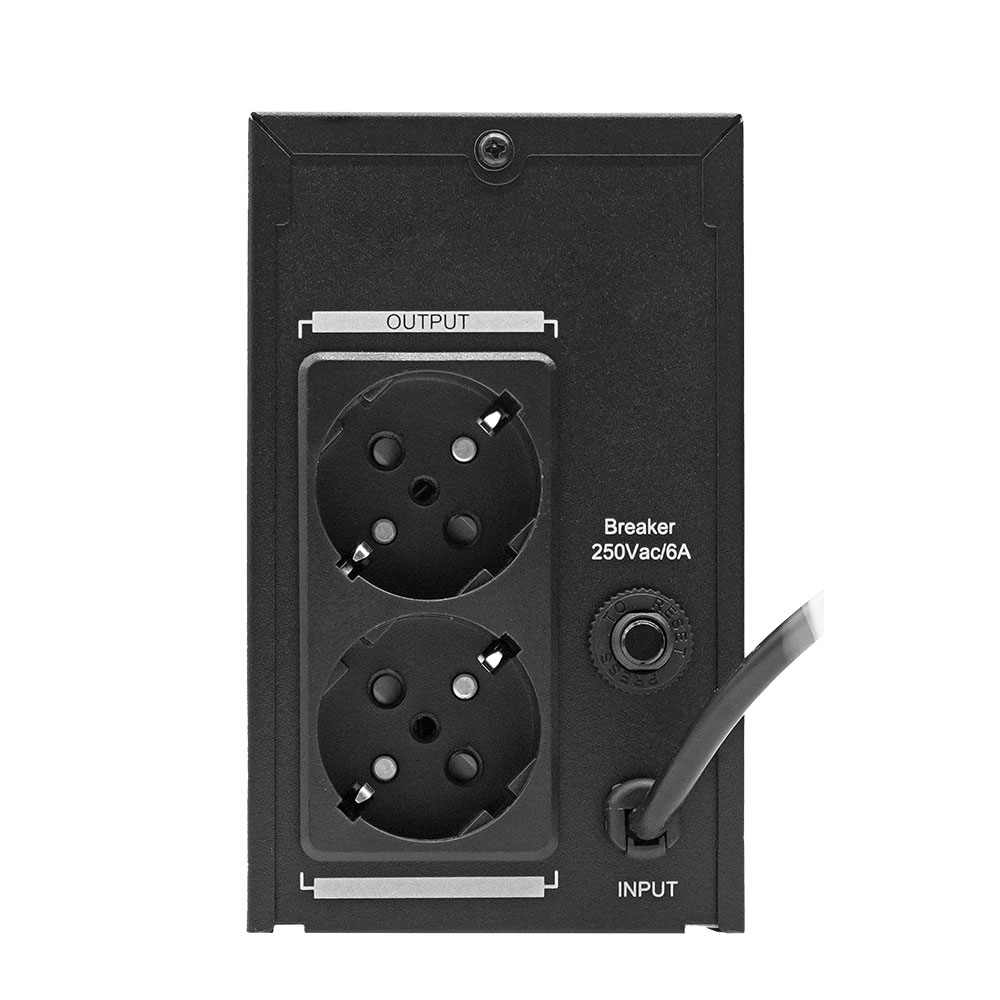 Ups 600VA Gruppo Di Continuità Noua Zeus RGB ULP600VA Line Interactive 360W Onda Sinusoidale Simulata 2*Uscite Shuko + USB 5V/2A - immagine 4
