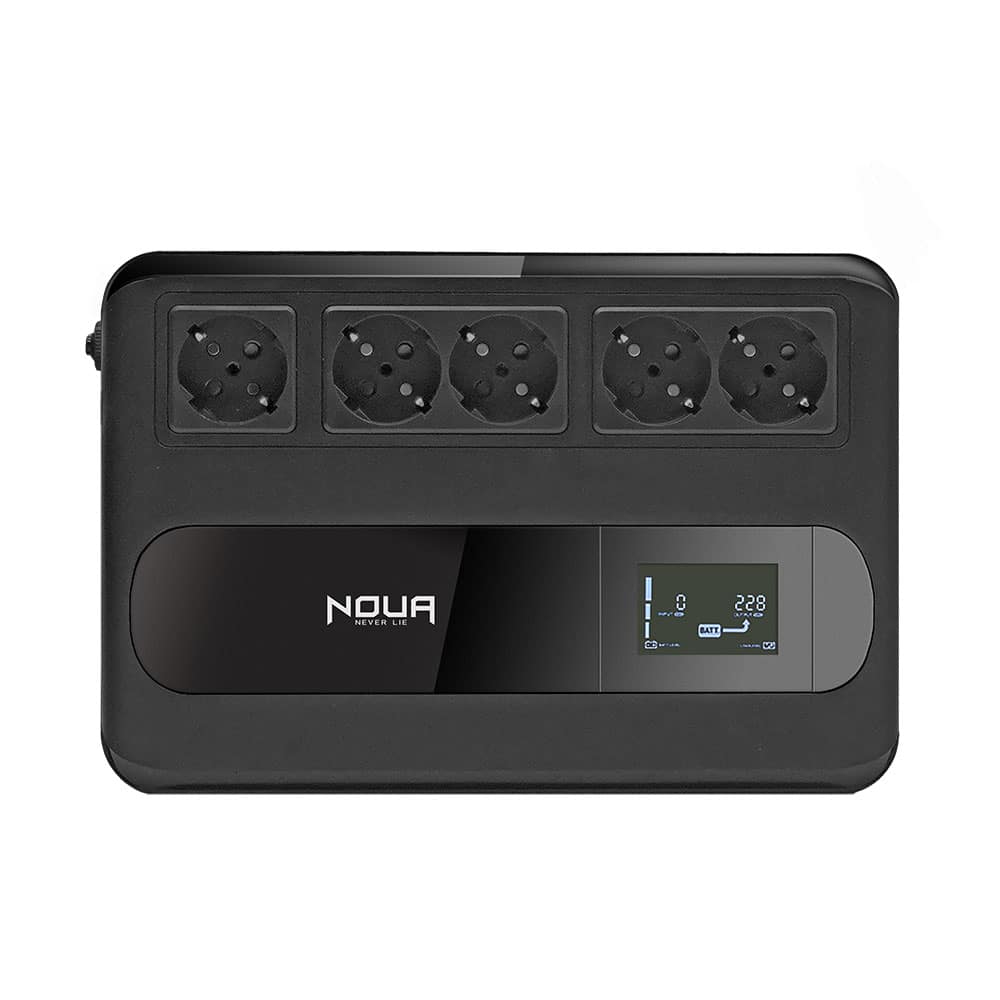 Ups 800VA Gruppo Di Continuità Noua Raiden UMP800VA Line Interactive 480W Onda Sinusoidale Simulata 5*Uscite Shuko - immagine 4